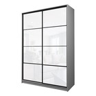 Шкаф-купе Max-МШ-23-6-16-22, 1600×600×2300 мм, цвет серый шагрень / стекло белое - Фото 1