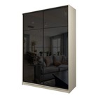 Шкаф-купе Max-МШ-23-6-18-22, 1800×600×2300 мм, цвет дуб молочный / стекло чёрное - Фото 1