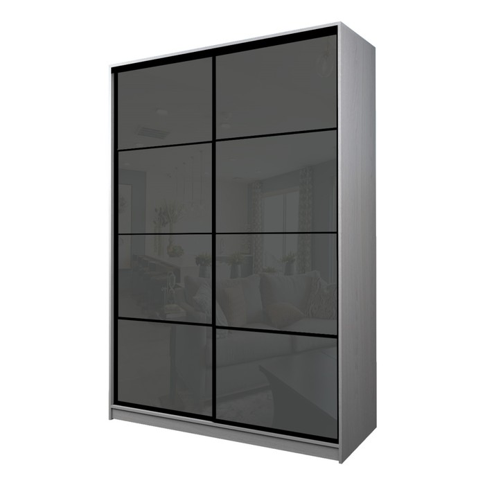 Шкаф-купе Max-МШ-23-6-18-22, 1800×600×2300 мм, ясень анкор светлый / стекло тёмно-серое - Фото 1