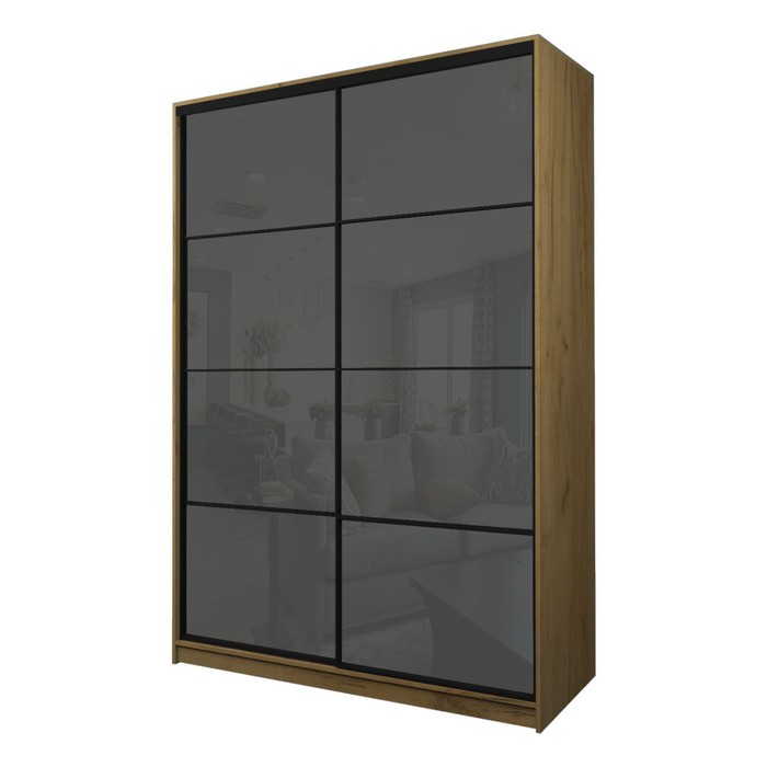 Шкаф-купе Max-МШ-23-6-18-22, 1800×600×2300 мм, дуб крафт золотой / стекло тёмно-серое - Фото 1