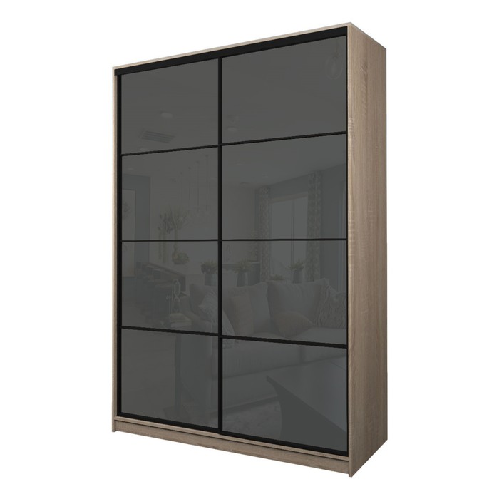 Шкаф-купе Max-МШ-23-6-18-22, 1800×600×2300 мм, цвет дуб сонома / стекло тёмно-серое - Фото 1