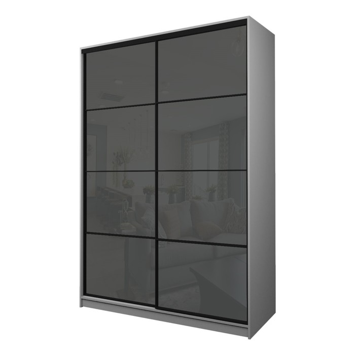 Шкаф-купе Max-МШ-23-6-18-22, 1800×600×2300 мм, цвет серый шагрень / стекло тёмно-серое - Фото 1