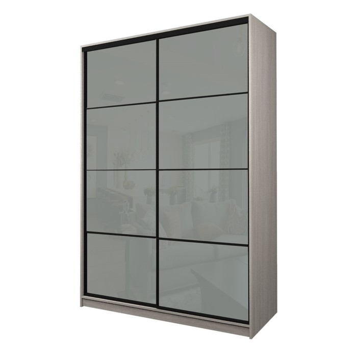 Шкаф-купе Max-МШ-23-6-18-22, 1800×600×2300 мм, ясень шимо светлый / стекло светло-серое - Фото 1