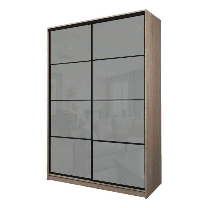 Шкаф-купе Max-МШ-23-6-18-22, 1800×600×2300 мм, цвет дуб сонома / стекло светло-серое - Фото 1