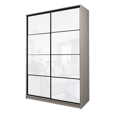 Шкаф - купе Max-МШ-23-6-18-22, 1800×600×2300 мм, цвет ясень шимо светлый/стекло белое