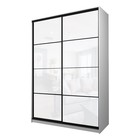 Шкаф - купе Max-МШ-23-6-18-22, 1800×600×2300 мм, цвет белый шагрень/стекло белое - Фото 1