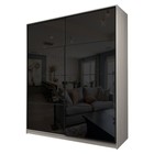 Шкаф-купе Max-МШ-23-6-20/2-22, 2000×600×2300 мм, цвет ясень шимо светлый / стекло чёрное - Фото 1