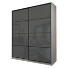 Шкаф-купе Max-МШ-23-6-20/2-22, 2000×600×2300 мм, ясень шимо светлый / стекло тёмно-серое - Фото 1