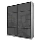 Шкаф-купе Max-МШ-23-6-20/2-22, 2000×600×2300 мм, цвет белый шагрень / стекло тёмно-серое - Фото 1