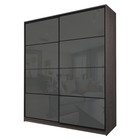 Шкаф-купе 2-х дверный Max 2/22, 2000×600×2300 мм, цвет ясень анкор тёмный / стекло тёмно-серое - Фото 1