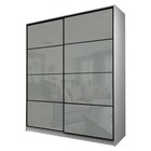 Шкаф - купе Max-МШ-23-6-20/2-22, 2000×600×2300 мм, цвет белый шагрень/стекло светло - серое - Фото 1