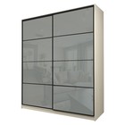 Шкаф-купе Max-МШ-23-6-20/2-22, 2000×600×2300 мм, цвет дуб молочный / стекло светло-серое - Фото 1