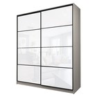 Шкаф-купе Max-МШ-23-6-20/2-22, 2000×600×2300 мм, цвет ясень шимо светлый / стекло белое - Фото 1