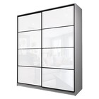 Шкаф-купе Max-МШ-23-6-20/2-22, 2000×600×2300 мм, цвет ясень анкор светлый / стекло белое - Фото 1