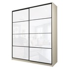 Шкаф-купе Max-МШ-23-6-20/2-22, 2000×600×2300 мм, цвет дуб молочный / стекло белое - Фото 1