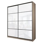 Шкаф - купе Max-МШ-23-6-20/2-22, 2000×600×2300 мм, цвет дуб сонома/стекло белое - Фото 1