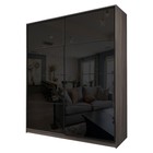 Шкаф-купе 2-х дверный Max 2/22, 2200×600×2300 мм, цвет ясень шимо тёмный / стекло чёрное - Фото 1