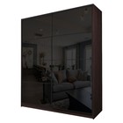 Шкаф-купе Max-МШ-23-6-22/2-22, 2200×600×2300 мм, цвет венге / стекло чёрное - Фото 1