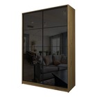 Шкаф-купе Max-МШ-23-6-22/2-22, 2200×600×2300 мм, цвет дуб крафт золотой / стекло чёрное - Фото 1