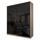 Шкаф-купе Max-МШ-23-6-22/2-22, 2200×600×2300 мм, цвет дуб сонома / стекло чёрное - Фото 1