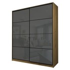 Шкаф-купе Max-МШ-23-6-22/2-22, 2200×600×2300 мм, дуб крафт золотой / стекло тёмно-серое - Фото 1