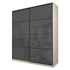 Шкаф-купе Max-МШ-23-6-22/2-22, 2200×600×2300 мм, цвет дуб молочный / стекло тёмно-серое - Фото 1