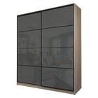 Шкаф-купе Max-МШ-23-6-22/2-22, 2200×600×2300 мм, цвет дуб сонома / стекло тёмно-серое - Фото 1