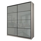 Шкаф-купе Max-МШ-23-6-22/2-22, 2200×600×2300 мм, ясень шимо светлый / стекло светло-серое - Фото 1