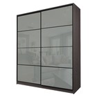 Шкаф-купе 2-х дверный Max 2/22, 2200×600×2300 мм, цвет ясень анкор тёмный / стекло светло-серое - Фото 1