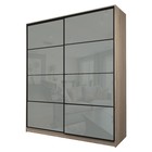 Шкаф-купе Max-МШ-23-6-22/2-22, 2200×600×2300 мм, цвет дуб сонома / стекло светло-серое - Фото 1