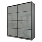 Шкаф-купе Max-МШ-23-6-22/2-22, 2200×600×2300 мм, цвет серый шагрень / стекло светло-серое - Фото 1