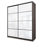 Шкаф-купе 2-х дверный Max 2/22, 2200×600×2300 мм, цвет ясень шимо тёмный / стекло белое - Фото 1