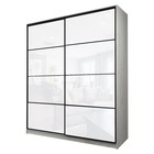 Шкаф-купе Max-МШ-23-6-22/2-22, 2200×600×2300 мм, цвет дуб крафт белый / стекло белое - Фото 1