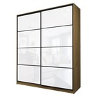 Шкаф-купе Max-МШ-23-6-22/2-22, 2200×600×2300 мм, цвет дуб крафт золотой / стекло белое - Фото 1