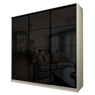 Шкаф-купе Max-МШ-23-6-24-222, 2400×600×2300 мм, цвет дуб молочный / стекло чёрное - Фото 1