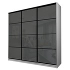Шкаф-купе Max-МШ-23-6-24-222, 2400×600×2300 мм, цвет белый шагрень / стекло тёмно-серое - Фото 1