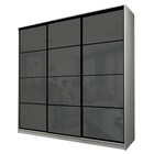 Шкаф-купе Max-МШ-23-6-24-222, 2400×600×2300 мм, цвет дуб крафт белый / стекло тёмно-серое - Фото 1