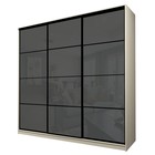 Шкаф-купе Max-МШ-23-6-24-222, 2400×600×2300 мм, цвет дуб молочный / стекло тёмно-серое - Фото 1