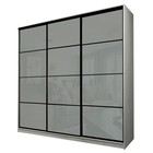 Шкаф-купе Max-МШ-23-6-24-222, 2400×600×2300 мм, дуб крафт белый / стекло светло-серое - Фото 1