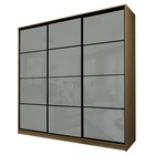 Шкаф-купе Max-МШ-23-6-24-222, 2400×600×2300 мм, дуб крафт золотой / стекло светло-серое - Фото 1