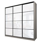 Шкаф - купе Max-МШ-23-6-24-222, 2400×600×2300 мм, цвет ясень шимо светлый/стекло белое - Фото 1