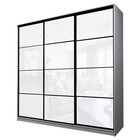 Шкаф-купе Max-МШ-23-6-24-222, 2400×600×2300 мм, цвет ясень анкор светлый / стекло белое - Фото 1