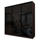 Шкаф-купе Max-МШ-23-6-24/2-222, 2400×600×2300 мм, цвет венге / стекло чёрное - Фото 1