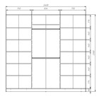 Шкаф-купе Max-МШ-23-6-24/2-222, 2400×600×2300 мм, цвет дуб молочный / стекло чёрное - Фото 3