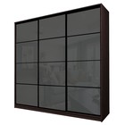 Шкаф-купе Max-МШ-23-6-24/2-222, 2400×600×2300 мм, цвет венге / стекло тёмно-серое - Фото 1