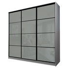 Шкаф-купе Max-МШ-23-6-24/2-222, 2400×600×2300 мм, ясень анкор светлый/стекло светло-серое - Фото 1