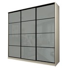 Шкаф-купе Max-МШ-23-6-24/2-222, 2400×600×2300 мм, цвет дуб молочный / стекло светло-серое - Фото 1