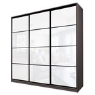 Шкаф-купе 3-х дверный Max 2/222, 2400×600×2300 мм, цвет ясень анкор тёмный / стекло белое - Фото 1