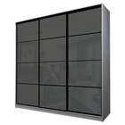 Шкаф-купе Max-МШ-23-6-27-222, 2666×600×2300 мм, ясень анкор светлый / стекло тёмно-серое - Фото 1