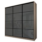 Шкаф-купе Max-МШ-23-6-27-222, 2666×600×2300 мм, цвет дуб сонома / стекло тёмно-серое - Фото 1